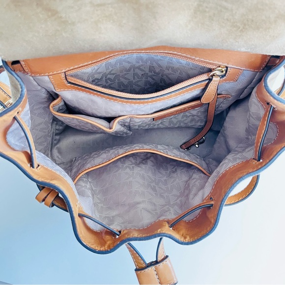 Michael Kors Tan Suede Backpack - Picture 6 of 7